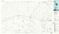 1985 Map of Adrian, TX, 1989 Print