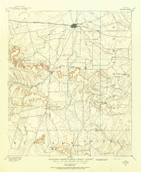 1890 Map of Abilene, 1955 Print