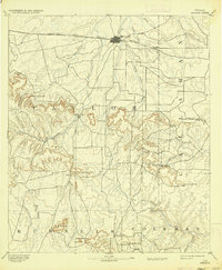 1892 Map of Abilene, 1937 Print