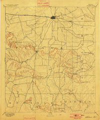 1892 Map of Abilene, 1901 Print