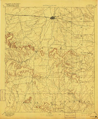 1892 Map of Abilene, 1916 Print