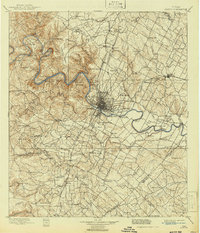 1910 Map of Austin, 1943 Print