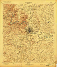 1910 Map of Austin, 1921 Print