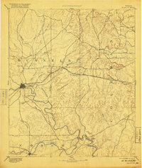 1892 Map of Ballinger, 1917 Print