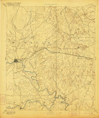 1892 Map of Paint Rock, TX, 1920 Print