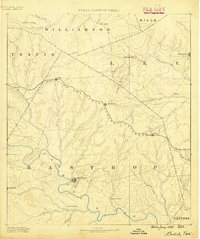 1885 Map of Bastrop