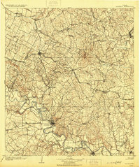 1904 Map of Bastrop, 1929 Print