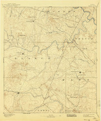 1894 Map of Blanco, 1940 Print