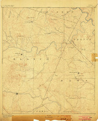 1894 Map of Blanco, 1903 Print