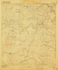 1894 Map of Blanco, 1918 Print