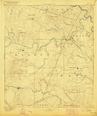 1894 Map of Blanco, 1921 Print