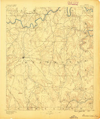 1890 Map of Breckenridge, 1897 Print