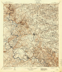 1909 Map of Burnet, 1939 Print
