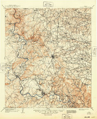 1909 Map of Burnet, 1949 Print
