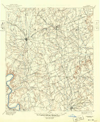 1894 Map of Cleburne, 1949 Print