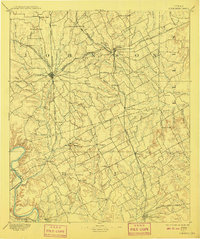 1894 Map of Cleburne, 1908 Print