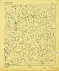 1894 Map of Cleburne, 1917 Print