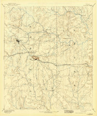 1889 Map of Coleman, 1939 Print
