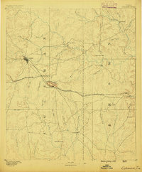 1887 Map of Coleman, 1889 Print