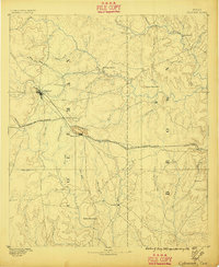 1887 Map of Coleman, 1896 Print