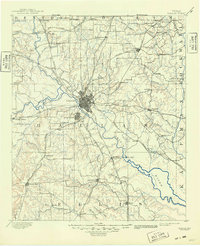 1893 Map of Dallas, 1949 Print