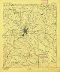 1893 Map of Dallas, 1909 Print