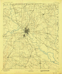 historical topo map of Dallas, TX in 1893