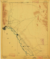 1896 Map of El Paso, 1901 Print
