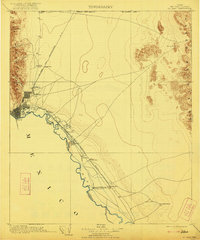 1908 Map of El Paso, 1921 Print