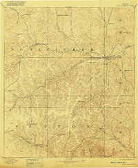1893 Map of Sutton County, TX, 1916 Print