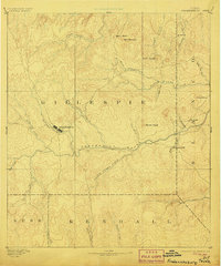 1894 Map of Fredericksburg, 1906 Print