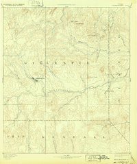1894 Map of Fredericksburg, 1932 Print