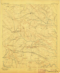 1894 Map of Gatesville, 1906 Print