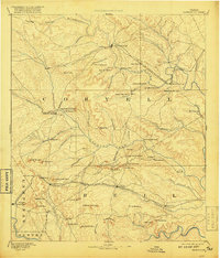1894 Map of Gatesville, 1917 Print