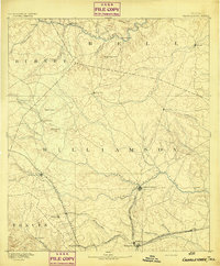 preview thumbnail of historical topo map of Georgetown, TX in 1893