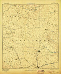 preview thumbnail of historical topo map of Georgetown, TX in 1893