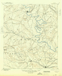 1889 Map of Granbury, 1949 Print