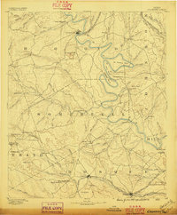 1889 Map of Granbury, 1896 Print