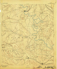 1889 Map of Granbury, 1903 Print