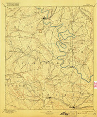 1889 Map of Granbury, 1918 Print