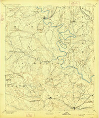 1889 Map of Granbury, 1925 Print