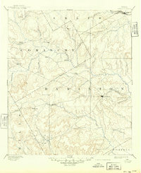 1894 Map of Hamilton, TX, 1949 Print