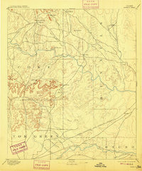 1894 Map of Coke County, TX, 1909 Print