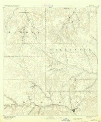 1894 Map of Kerrville, 1937 Print