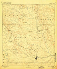 1894 Map of Lampasas County, TX, 1917 Print