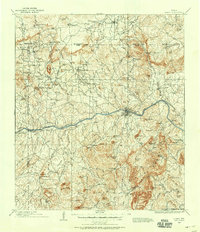 1909 Map of Llano, TX, 1958 Print