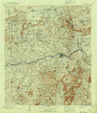 1909 Map of Llano, TX, 1941 Print
