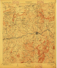 Download a high-resolution, GPS-compatible USGS topo map for Llano, TX (1909 edition)