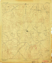 1894 Map of Mason, TX, 1903 Print