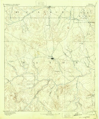 1894 Map of Mason, TX, 1932 Print